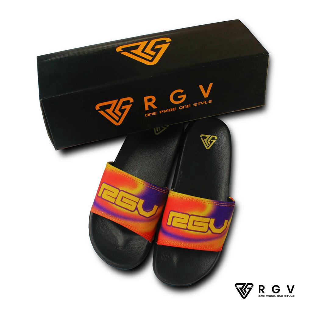 RGV - SANDAL PRIA DAN WANITA SLIDE SLIP ON SENDAL ANTI LICIN RINGAN SELOP LIQUID ORANGE