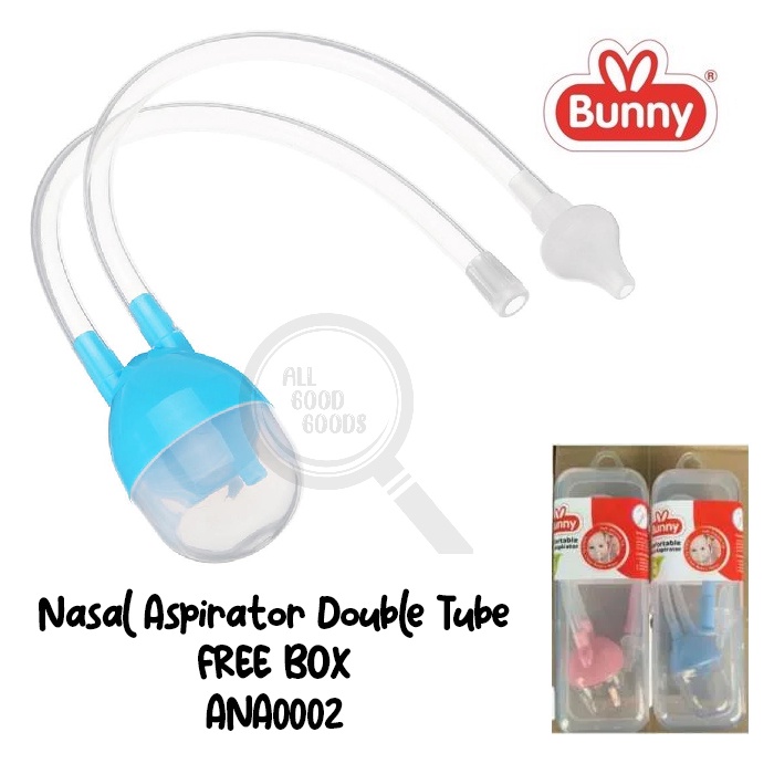 [ANA0002] LUSTY BUNNY Nasal Aspirator DOUBLE TUBE Free Box - LustyBunny Alat Sedot Ingus Bayi / Alat Penyedot Pilek Anak