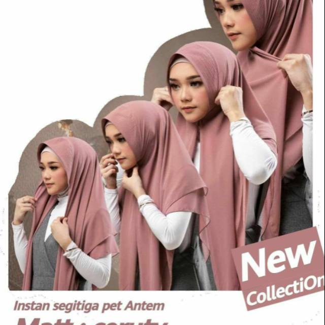 JILBAB SEGITIGA INSTAN MUTIARA 2 LAYER CERUTY PREMIUM