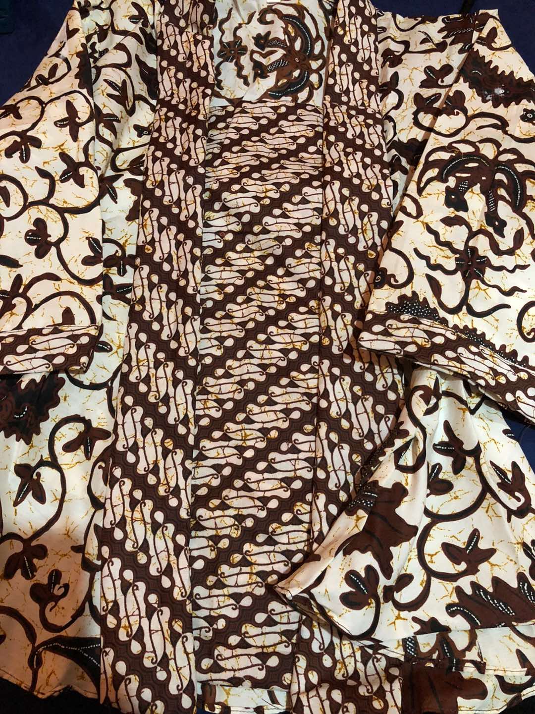 Couple Blus Batik Peplum Wahyu Sogan Sarimbit Atasan Batik Modern Casual Kerja Seragam Kantor