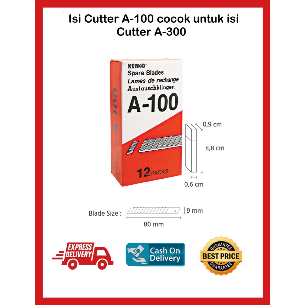 

ISI CUTTER KENKO A-100 / REFILL KATER KECIL KENKO A100 MURAH