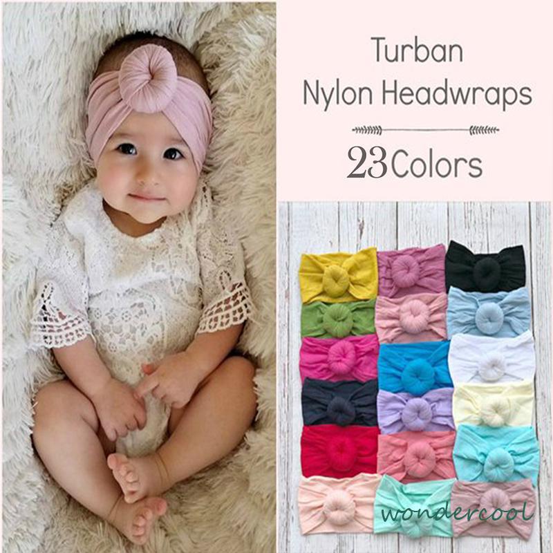 Bayi headwear headwear lebar rambut bow bow kepala syal bola lembut -Won