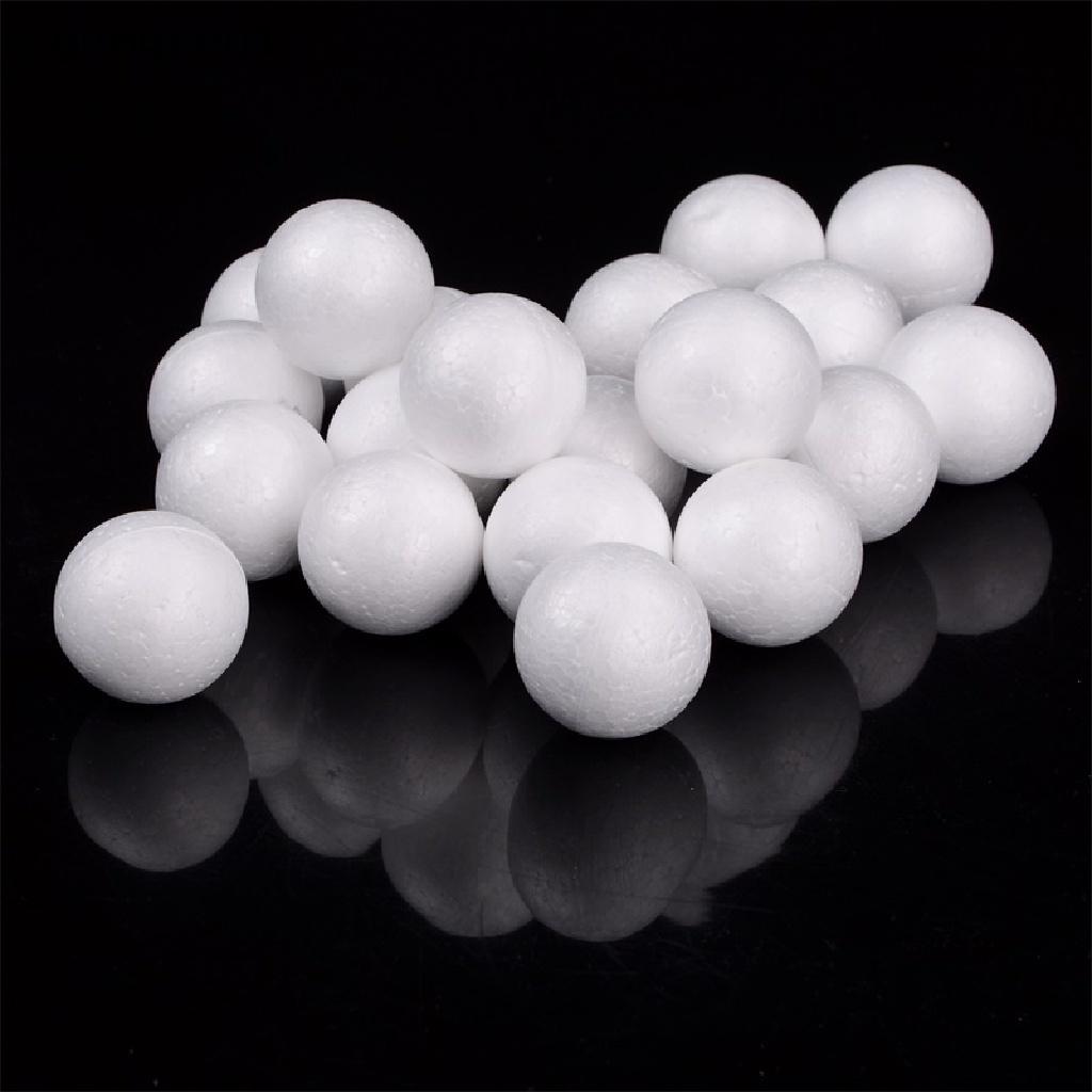 20 PCS Bola Busa Polystyrene Styrofoam Ukuran 10-40mm