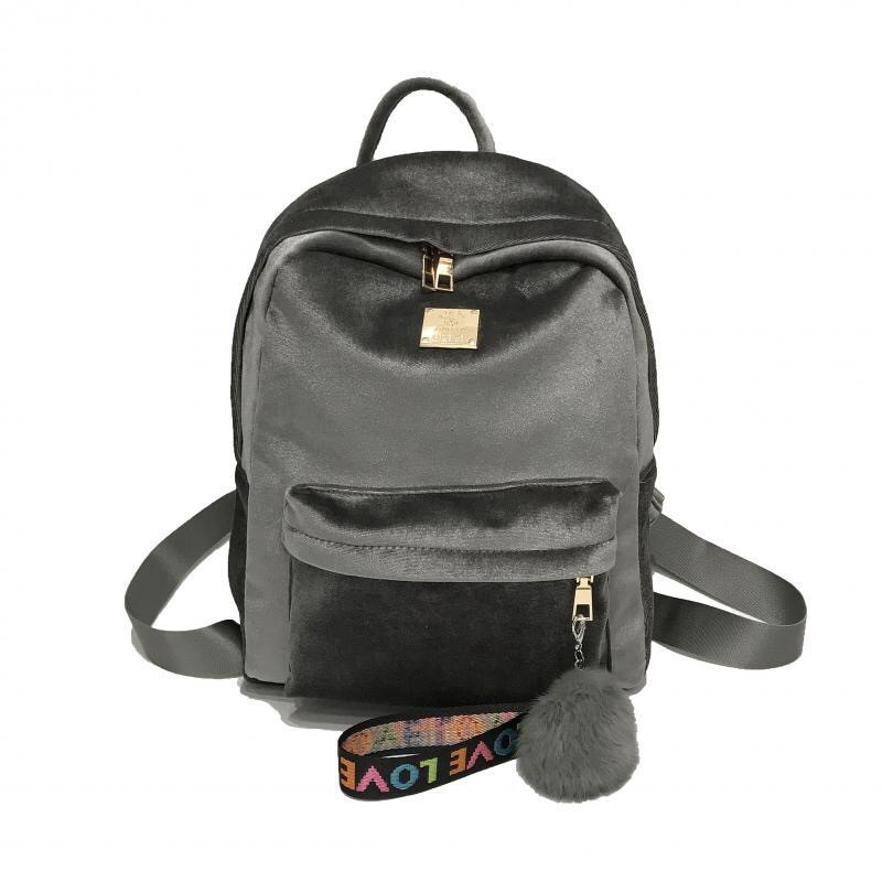 Tas ransel wanita beludru / woman fashion velvet backpack / tas ransel fashion import