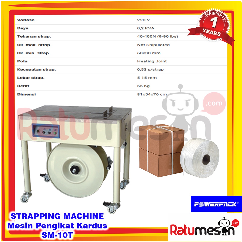 

Strapping Machine / Mesin Pengikat Kardus Semi Otomatis SM-10T POWERPACK