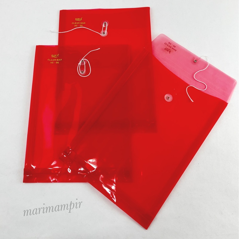 

MAP PLASTIK TALI UKURAN FOLIO / F4 WARNA MERAH