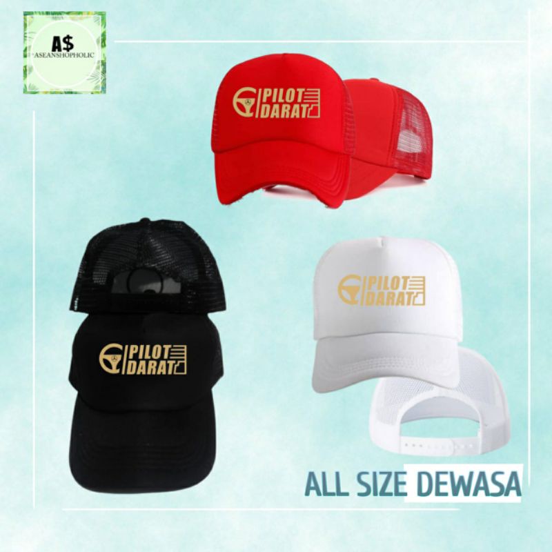 topi jaring trucker pilot darat