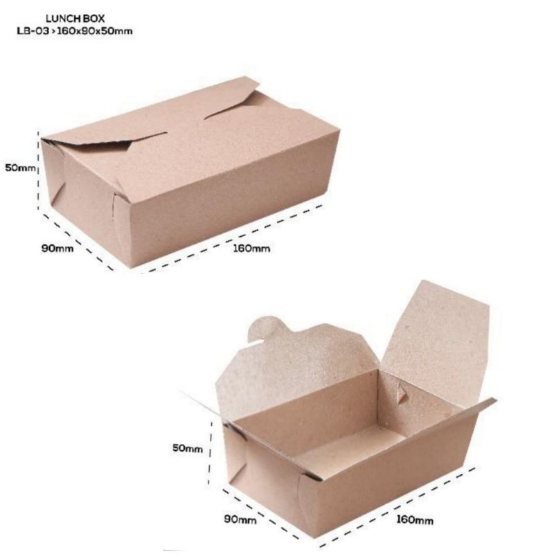 Lunch box kraft laminasi paperlunch box