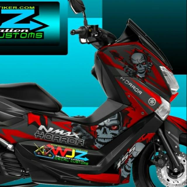 stripping decal nmax tengkorak