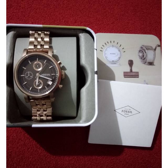 Fossil Boyfriend Espreso ES3494 ES 2198 new with tag