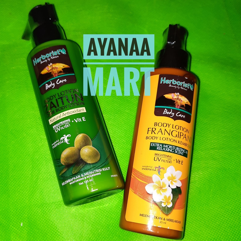 Jual Herborist Body Lotion Zaitun Coconut Frangipani Whitening UV Filter Herboris 145ml
