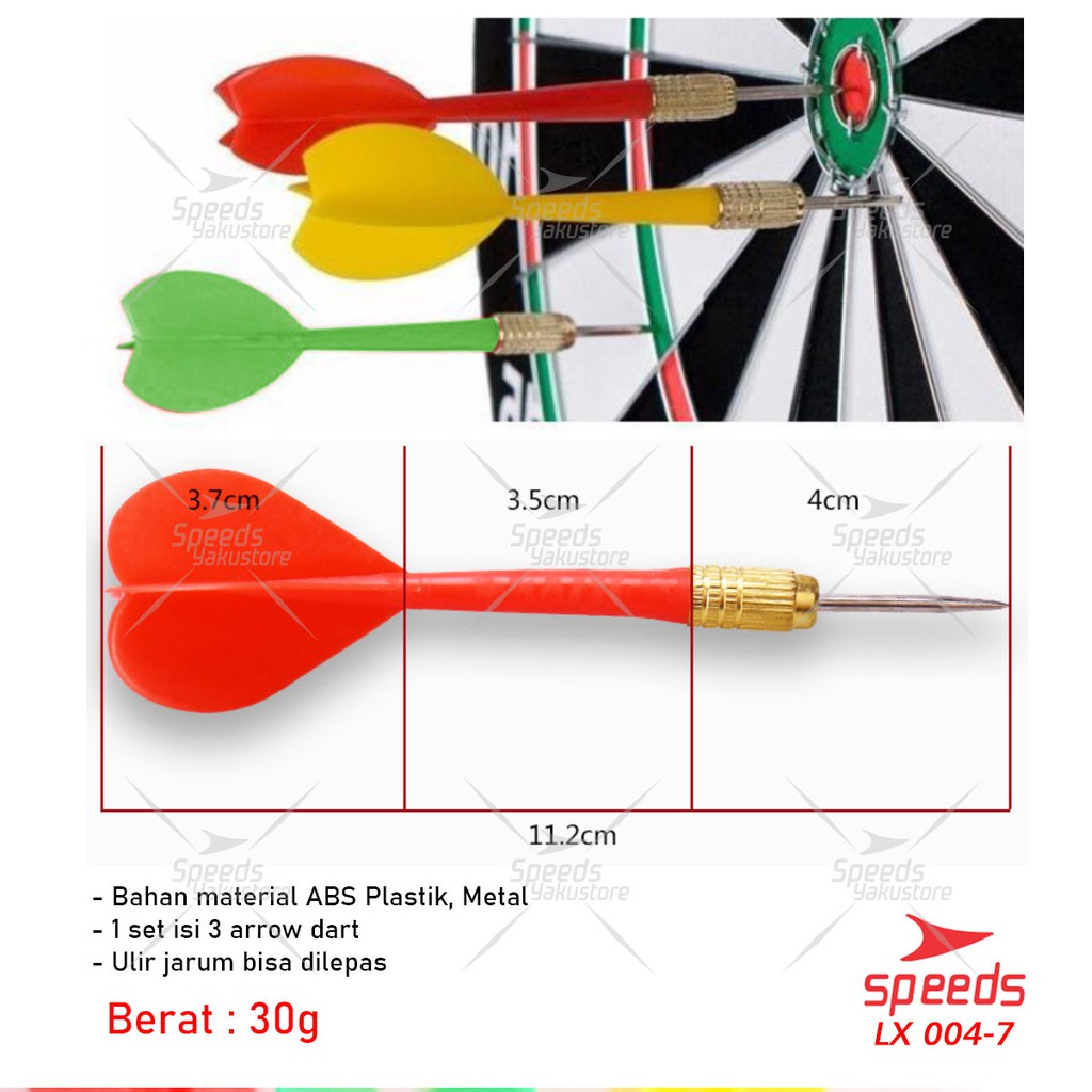 SPEEDS DART jarum panah / Papan Dart Panahan Dinding Board PANAH DART / ARROW DART 004-7 40PC=1.3KG