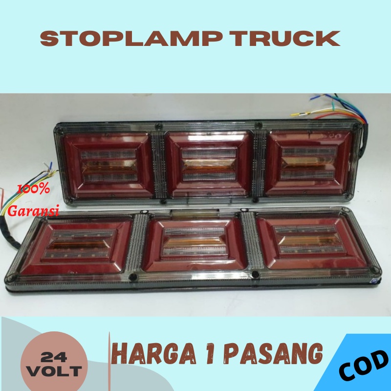 Lampu Stoplamp Variasi Stop Lamp Rem Belakang Mobil Canter Truk Truck 24 Volt
