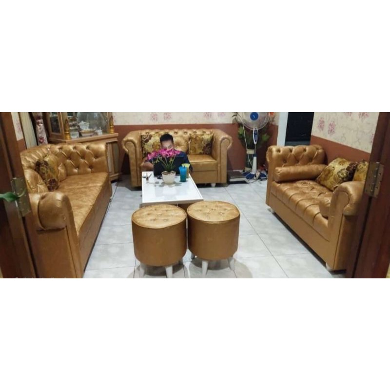 Jual Sofa Chesterfield Kain buludru halus Shopee Indonesia