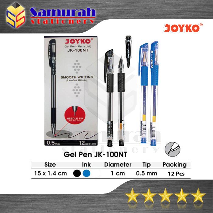 

PROMO Gel Pen Joyko JK 100 NT / Pulpen GelPen JK-100 0.5 mm Pengel JK 100NT - Hitam