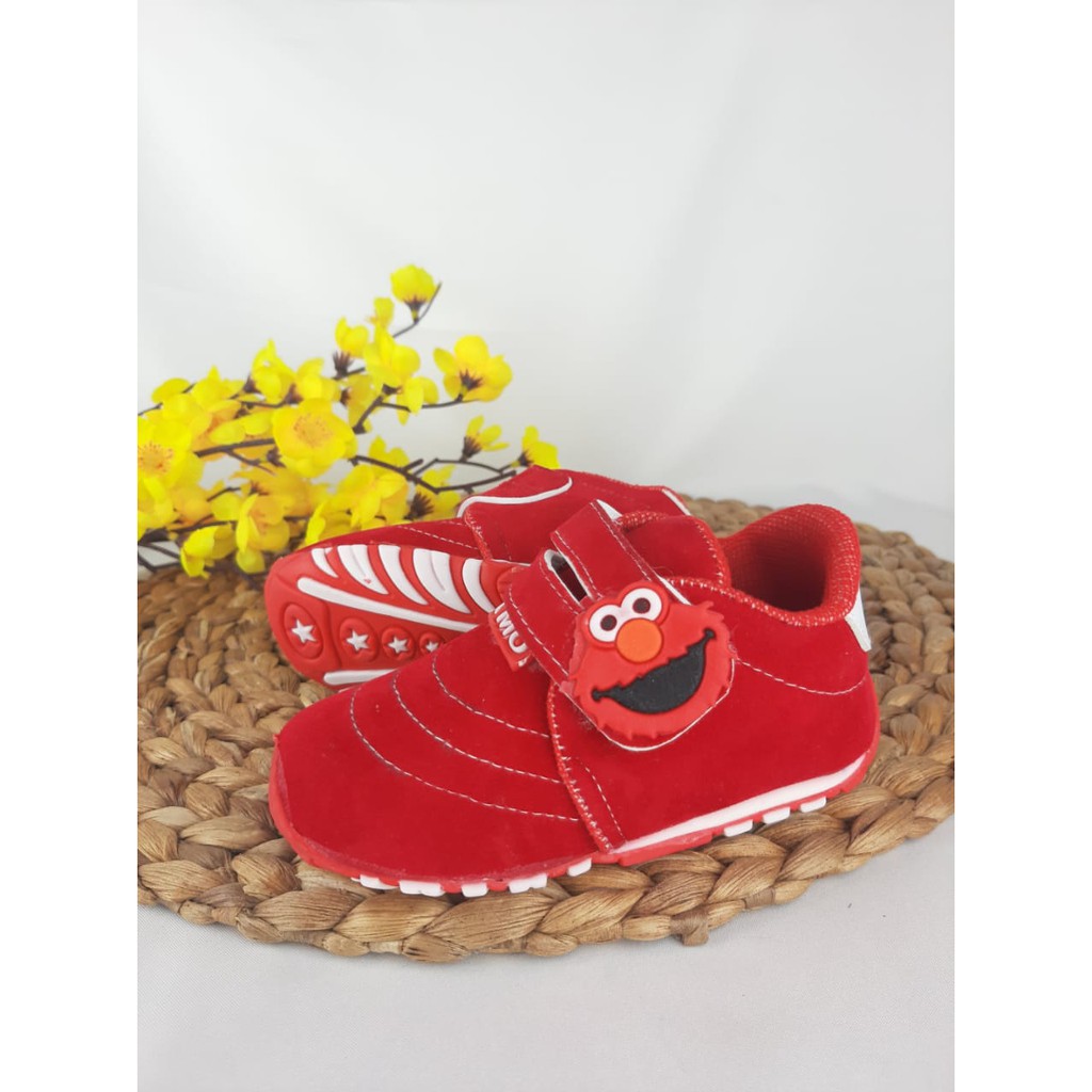 [TAMAN SEPATUKU] SEPATU TRENDY MURAH ANAK ELMO MERAH 1 2 3 TAHUN FAX23