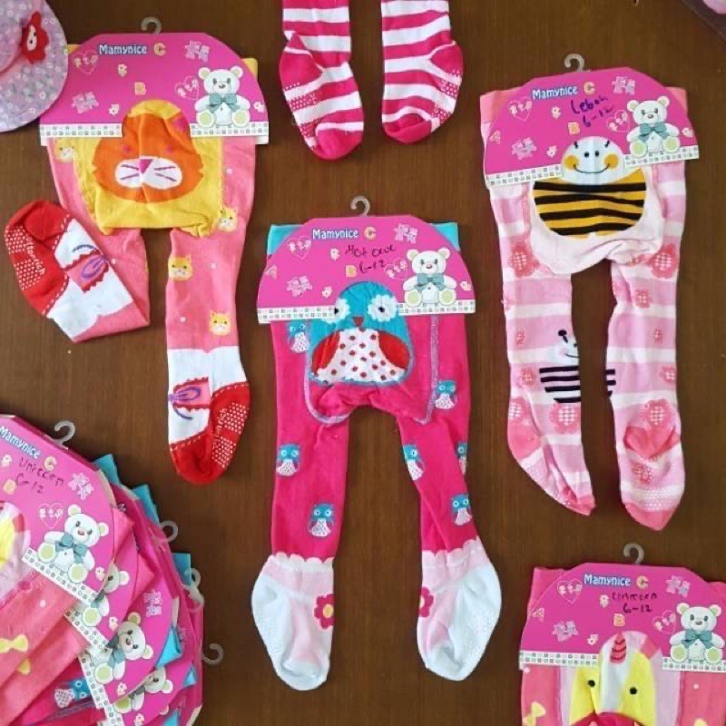 Legging Anak Bayi Perempuan Dengan Tutup Kaki Celana Panjang Leging Anak Bayi Perempuan Baby Import