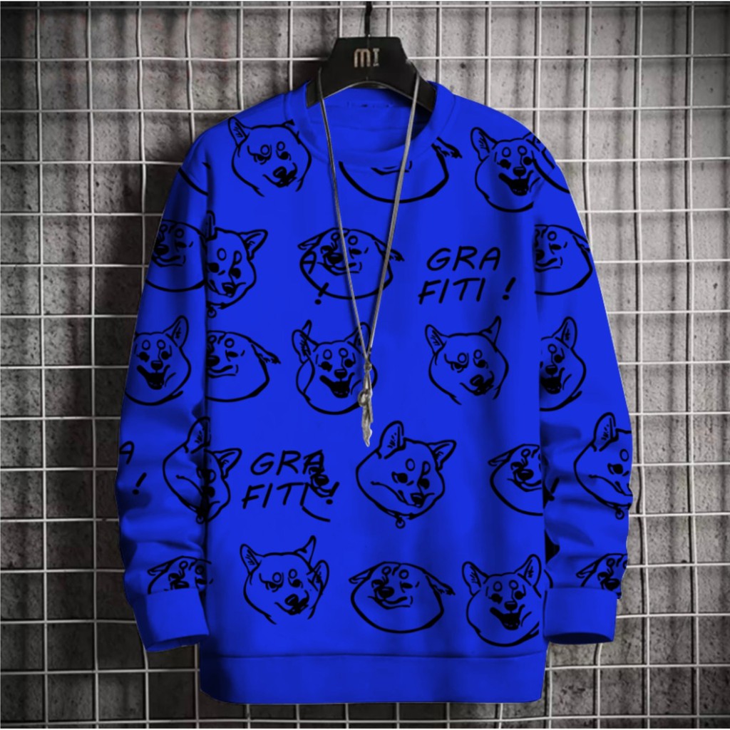 Sweater Grafiti Doge Babyterry UK M L - Yu Taka