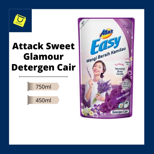 Attack Easy Liquid Sweet Glamour / Deterjen Cair / Deterjen Attack / 40ml / Kao