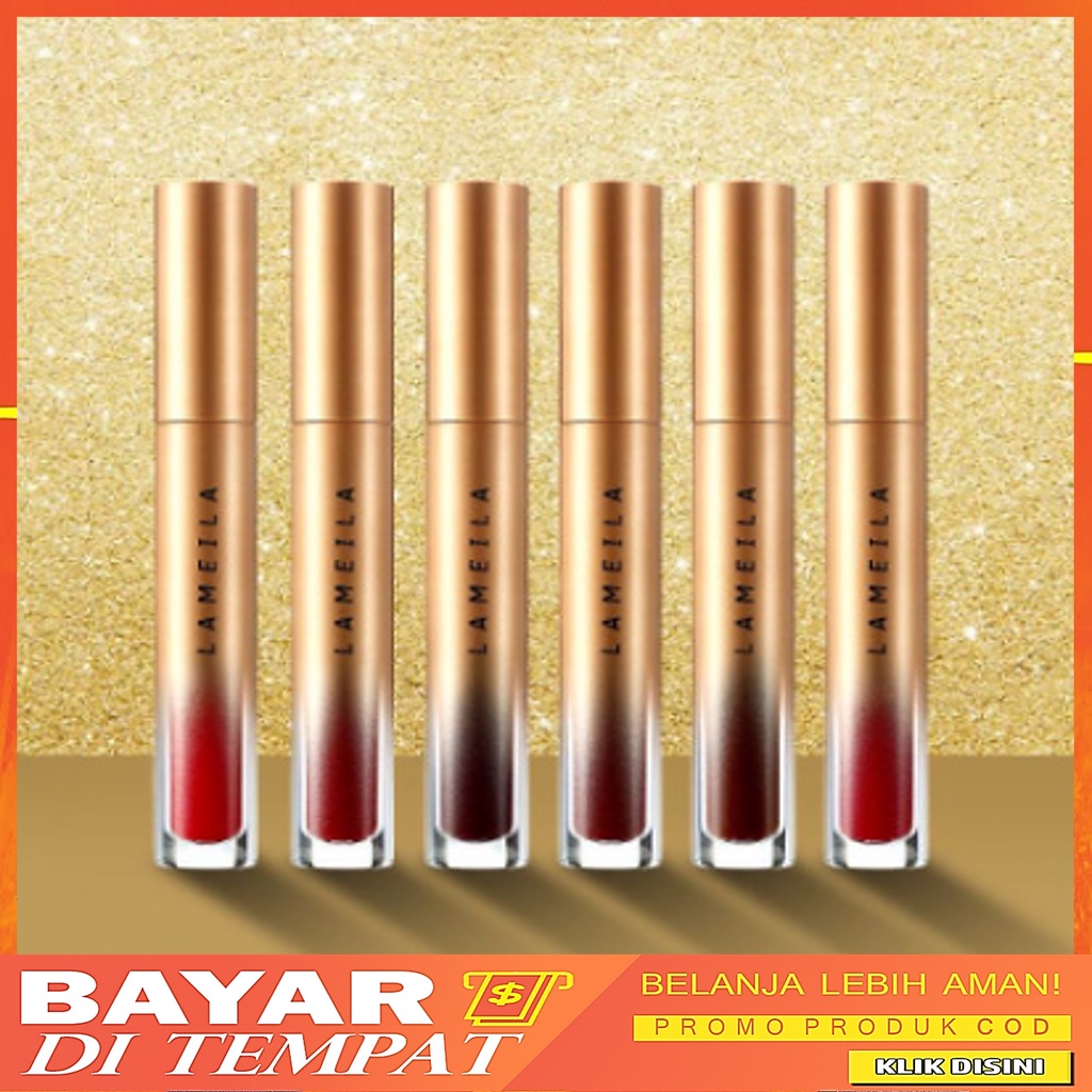 LAMEILA Lip Glaze Lipstik Pelembab Tahan Lama Lip Gloss Pewarna Bibir Cair Pelembab Lipstik DJ 1021