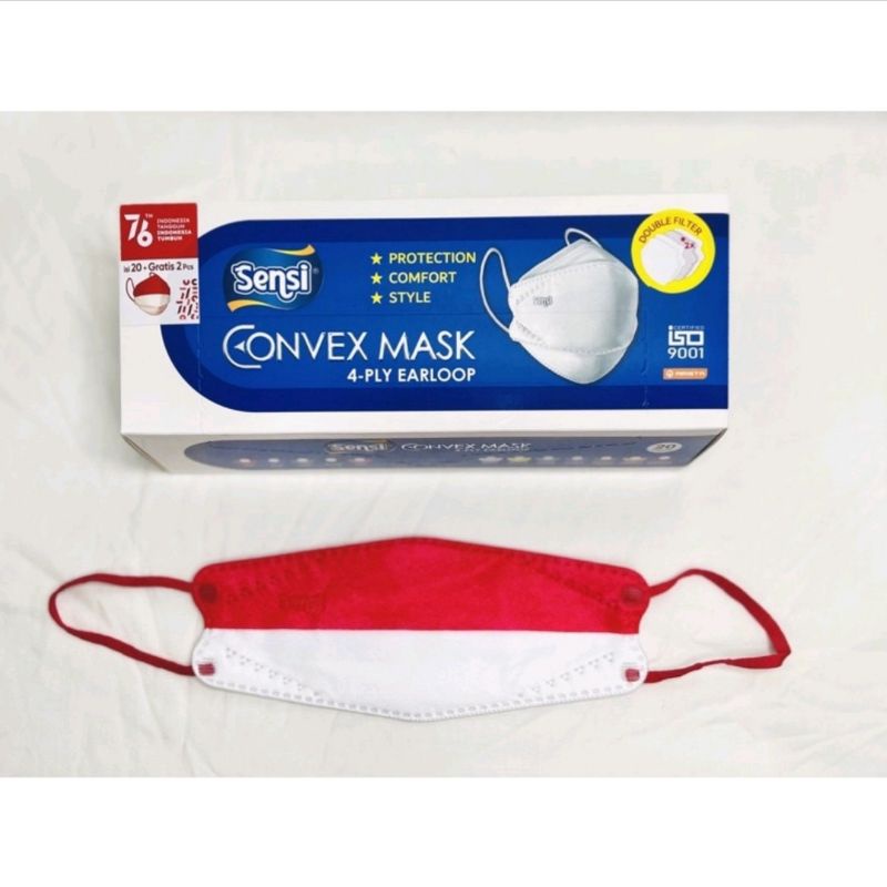 [ TERLARIS ] Masker KF94 Sensi Merah Putih