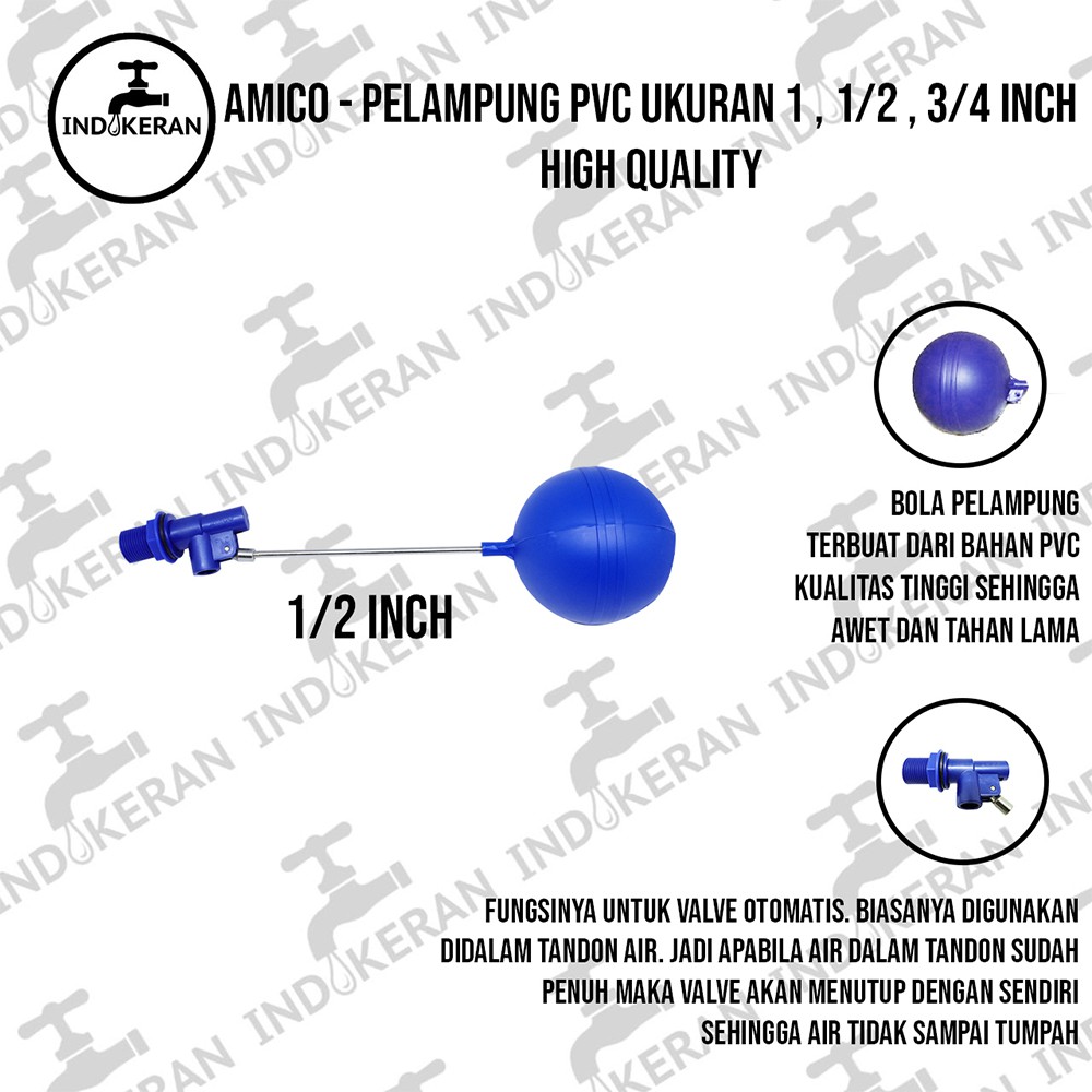 AMICO - Plampung PVC - 1/2, 3/4, 1 Inch - High Quality