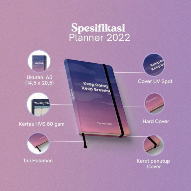 Ready Stock - Planner Book 2022 - Agenda 2022 - Buku Agenda - 365 days - Notebook - Diary - Agenda B