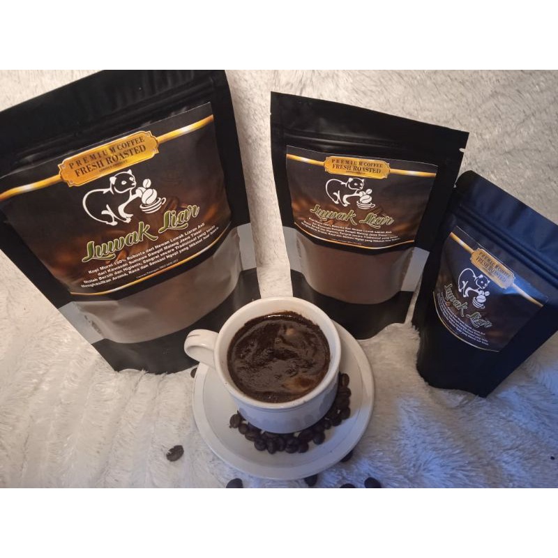 

kopi luwak liaran asli 100% robusta dari kawasan semawe dampit 50gram
