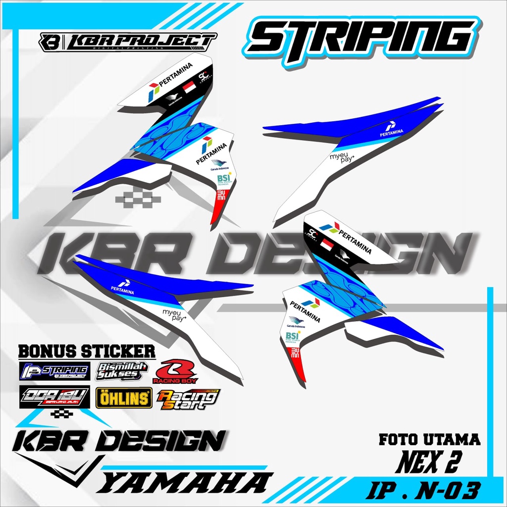 NEX 2 (COD) STICKER STRIPING VARIASI MOTOR NEX 2.03