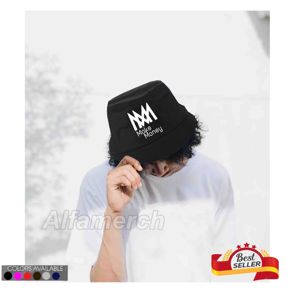Topi Bucket MAKE MONEY Keren Pria Dan Wanita Distro DIAMOND STORE