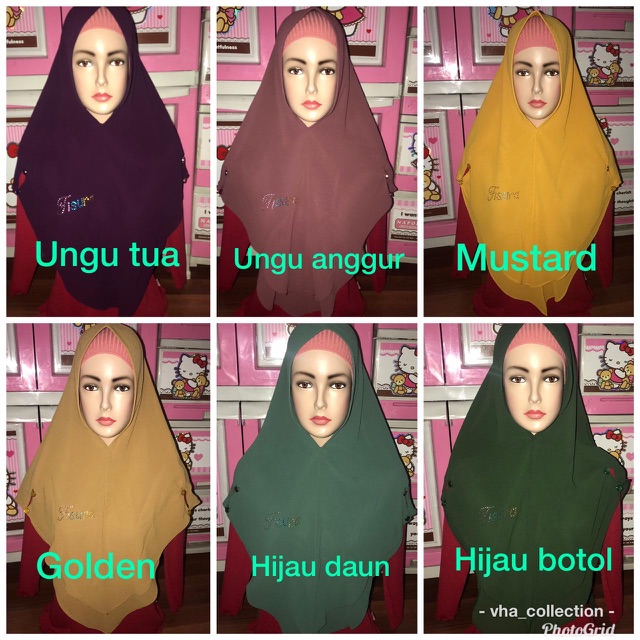 Khimar BUTTON CERUTY Ori Fisura Scarf