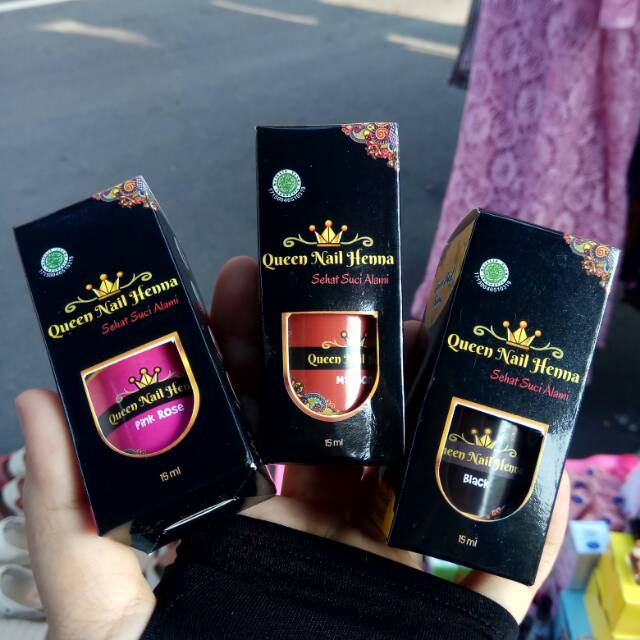 queen nail henna hena sah untuk  sholat  kutek hena 