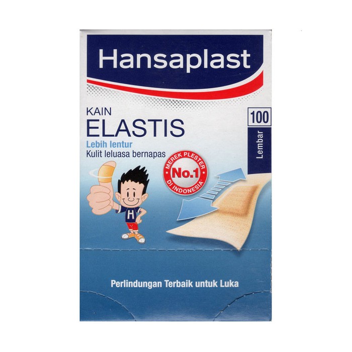 hansaplast elastis isi 100 plester kain  cokelat