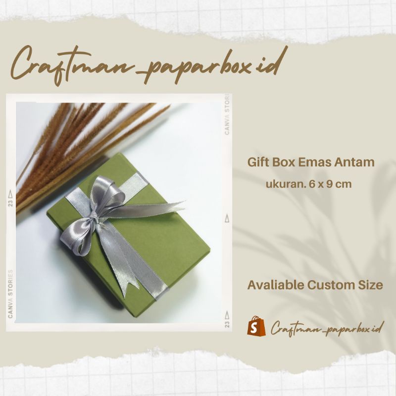 GIFT BOX ANTAM MINIGOLD / KOTAK KADO HIJAU