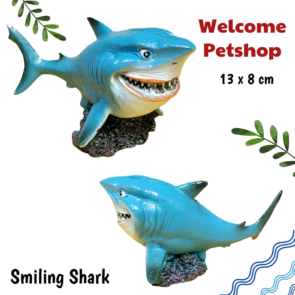 Smiling Shark / Aksesoris Aquarium / Hiasan Aquarium