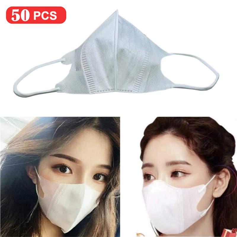 Masker Duckbill Hitam dan Putih Medis 3ply Disposable Face Mask Duckbill Medical Grade Isi 50Pcs