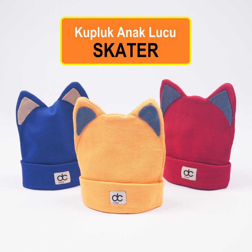 PROMO HARI INI!! Kupluk Terlaris Bayi DC Kids Topi Rajut Pompom Usia 0-3 Tahun