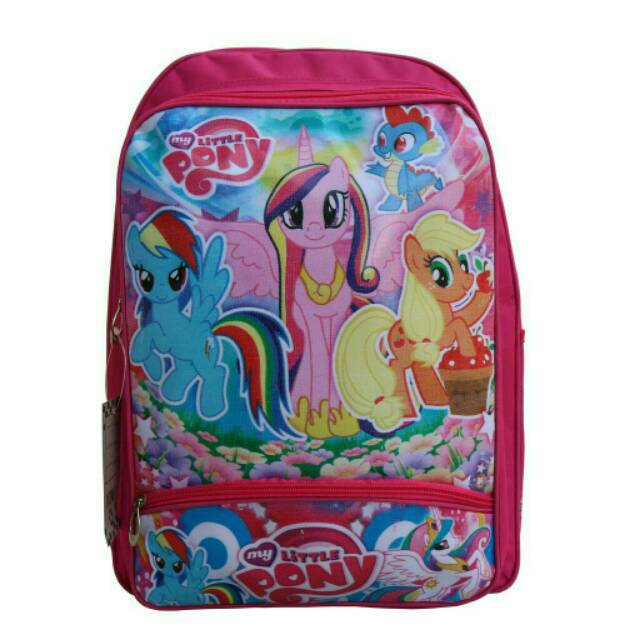 TAS RANSEL SEKOLAH ANAK PAUD/TK/SD CEWEK GAMBAR CARTOON MY LITTLE PONY PINK