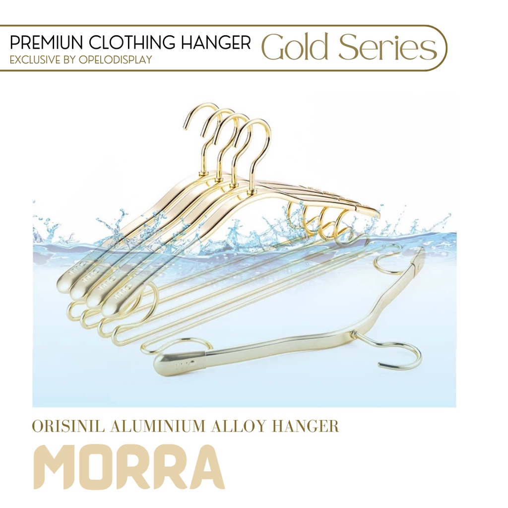 HANGER BAJU PREMIUM MORRA ALUMINIUM ALLOY GOLD SERIES