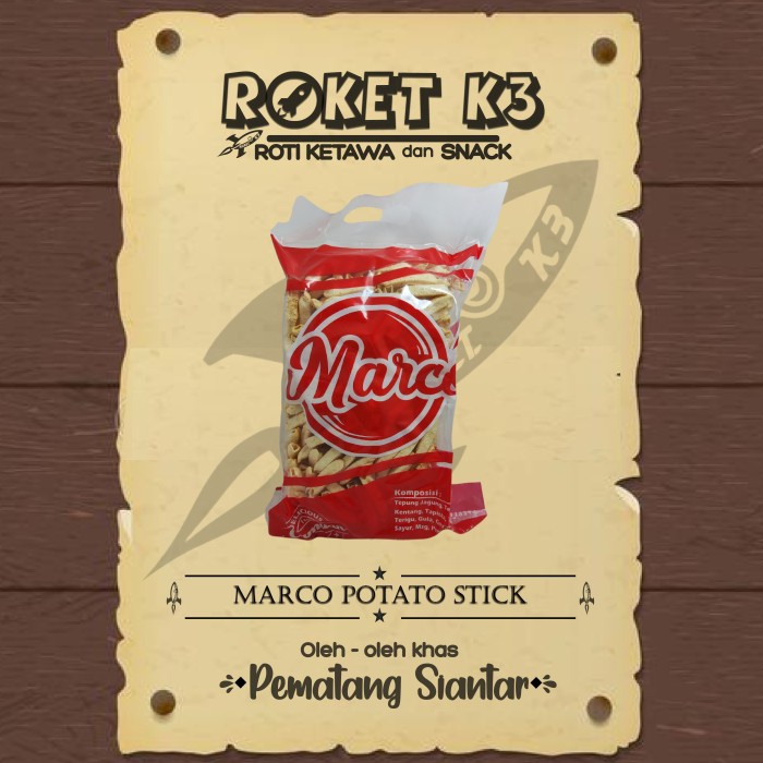 

Marco Potato Stick Makanan Ringan Snack Kerupuk Jajanan Cemilan Enak