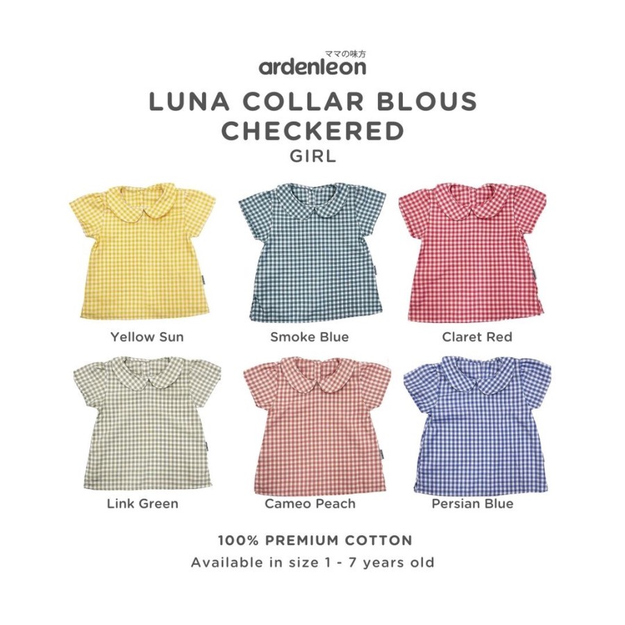 Ardenleon - Luna Collar Blouse Checkered