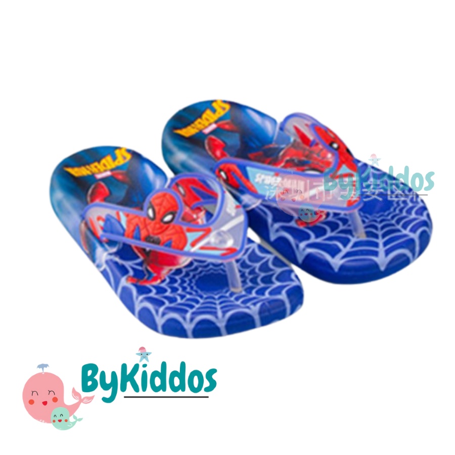 ByKiddos -Sandal Jepit Anak Cewek / Sandal Japit Impor SPIDERMAN SOPHIA / Sandal Import Anak Cowok 1-8 Tahun