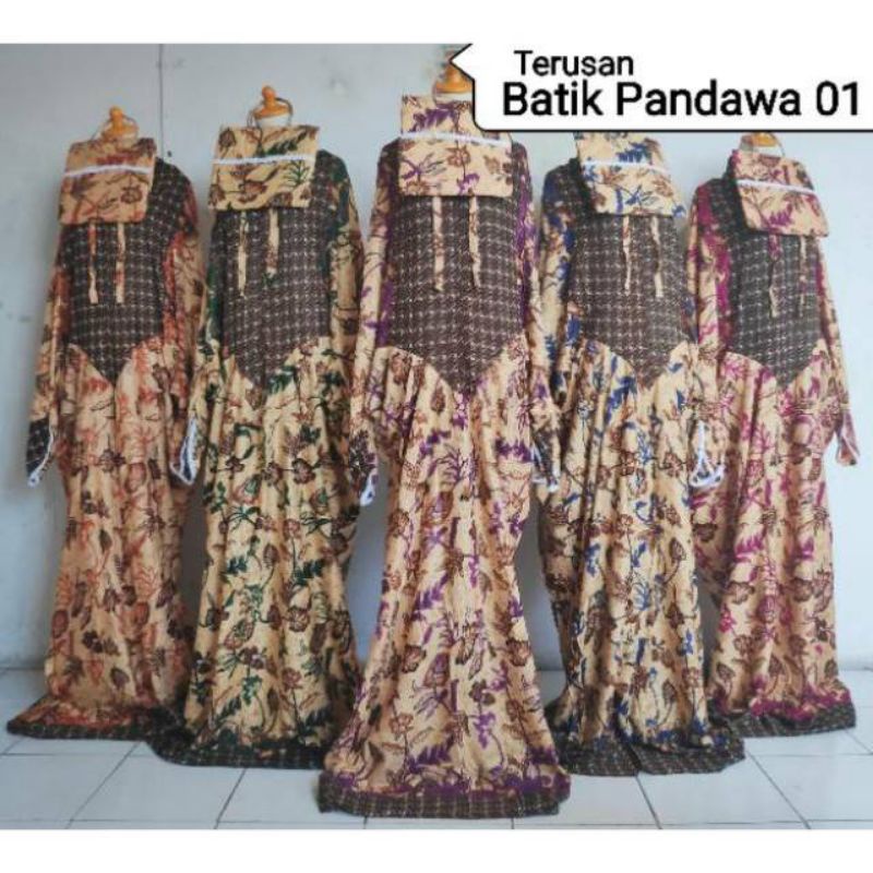 MUKENA TERUSAN RAYON PREMIUM  || BATIK KLASIK HANDMADE  || DEWASA || ADEM || COD || NO LUNTUR ||