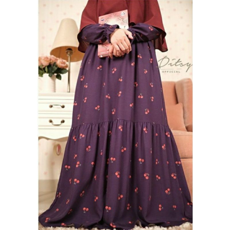 ditsy september cherry ink purple size M readysoon