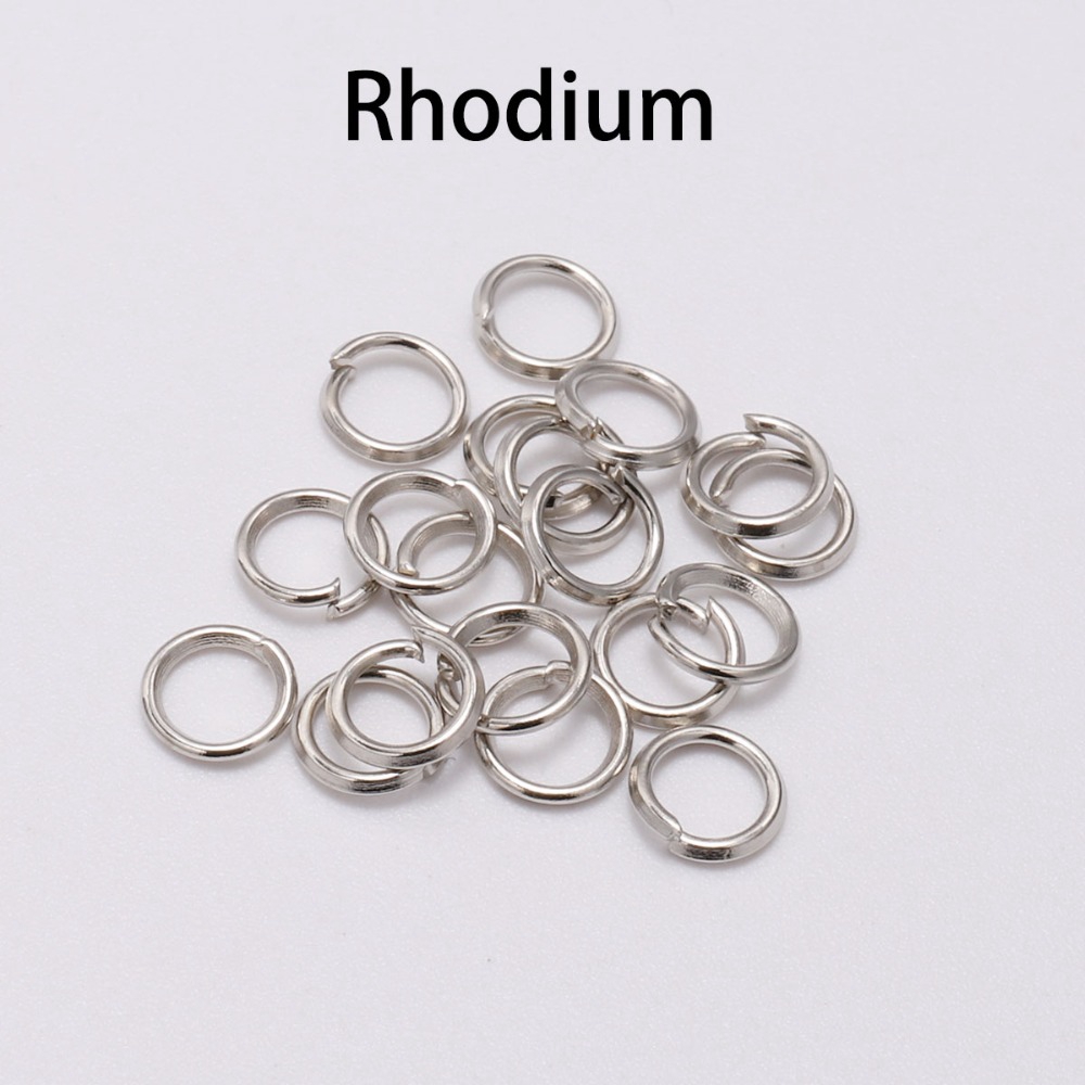 200pcs / Kantong Ring Konektor Split Jump 3 / 4 / 5 / 6 / 7 / 8 / 10 / 12 / 14 / 16 / 18 / 20mm Warna Silver / Gold / Bronze Untuk Membuat Perhiasan Diy