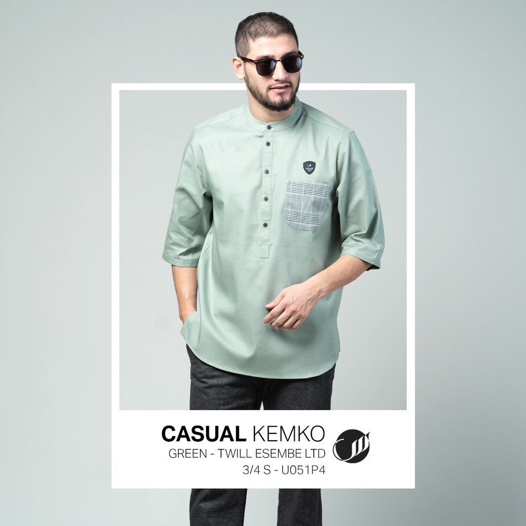 KEMKO CASUAL SAMASE U051P LENGAN 3/4