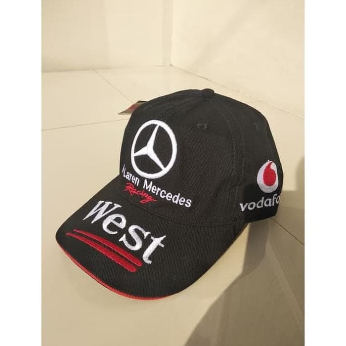 Topi F1 Mc Laren Mercedes West Hitam