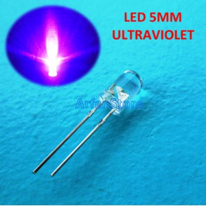 UV LED Ultraviolet 5mm Lampu Cahaya Ultra Violet Purple Deteksi Uang PER 10PCS