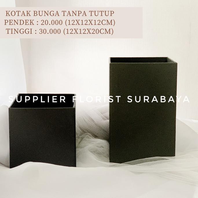 

[COD] Kotak bunga hitam/ box bunga hitam / box kotak/ box hitam tanpa tutup [COD]