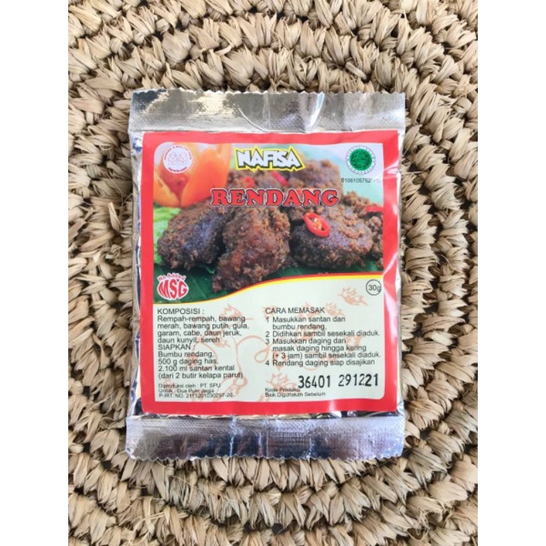 

Bumbu instan nafisa rendang non msg